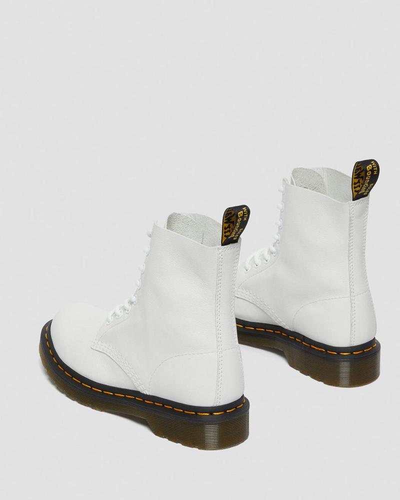 Botines Dr Martens 1460 Pascal Virginia Cuero Mujer Blancos | MX 88EBC